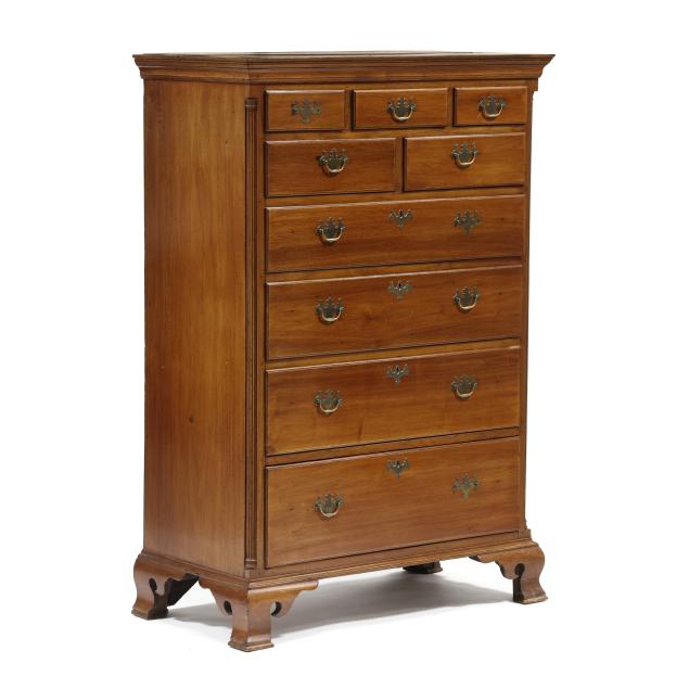 north-carolina-chippendale-walnut-tall-chest-of-drawers