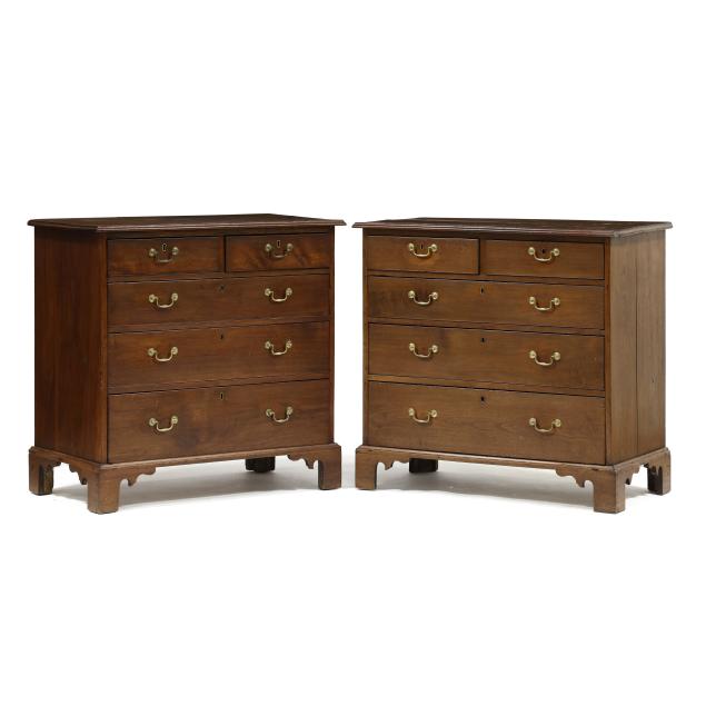 a-near-pair-of-north-carolina-chippendale-walnut-chests-of-drawers