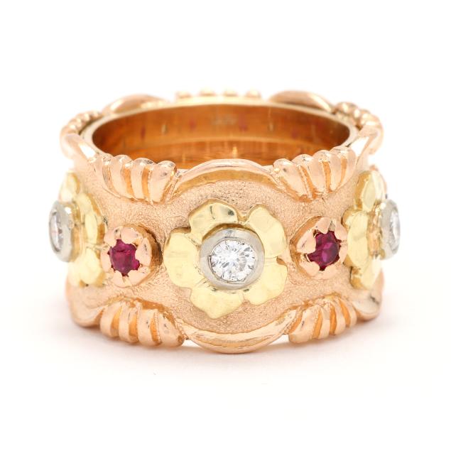 tri-color-gold-diamond-and-ruby-band