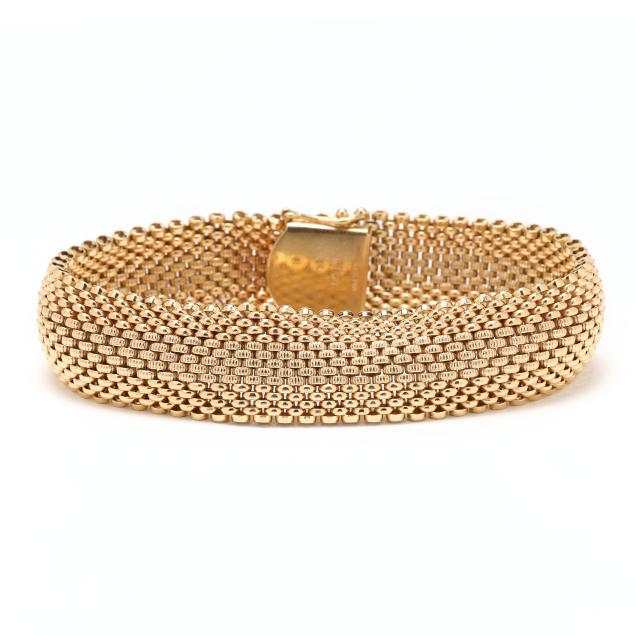 gold-domed-mesh-bracelet