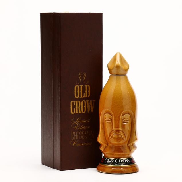 old-crow-10-year-bourbon-whiskey-in-light-pawn-chessmen-decanter-1-bt