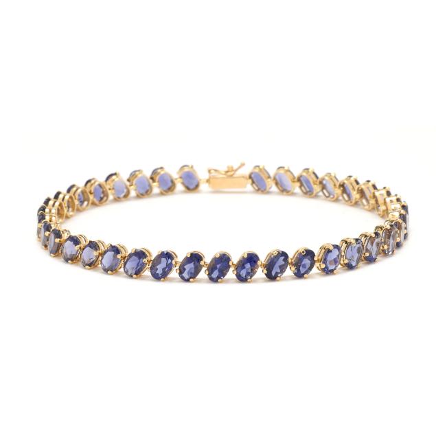 gold-and-iolite-line-bracelet