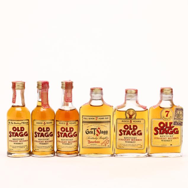 old-stagg-miniature-bottles-mixed-lot-6-bt