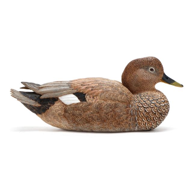 f-joseph-gadwall-drake-duck-carving