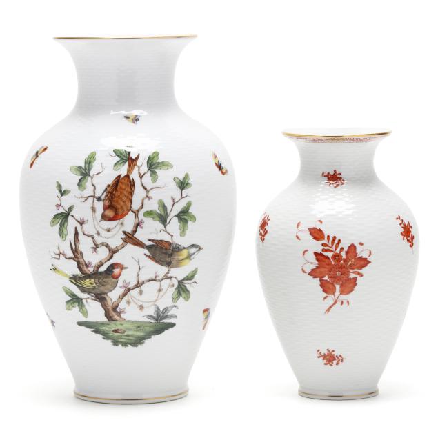 two-herend-porcelain-vases