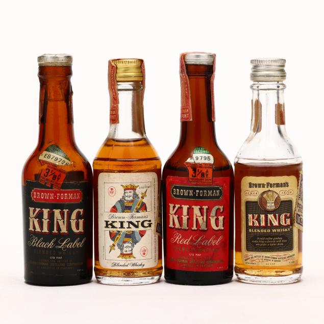 brown-forman-king-whisky-miniature-bottles-mixed-lot-4-bt