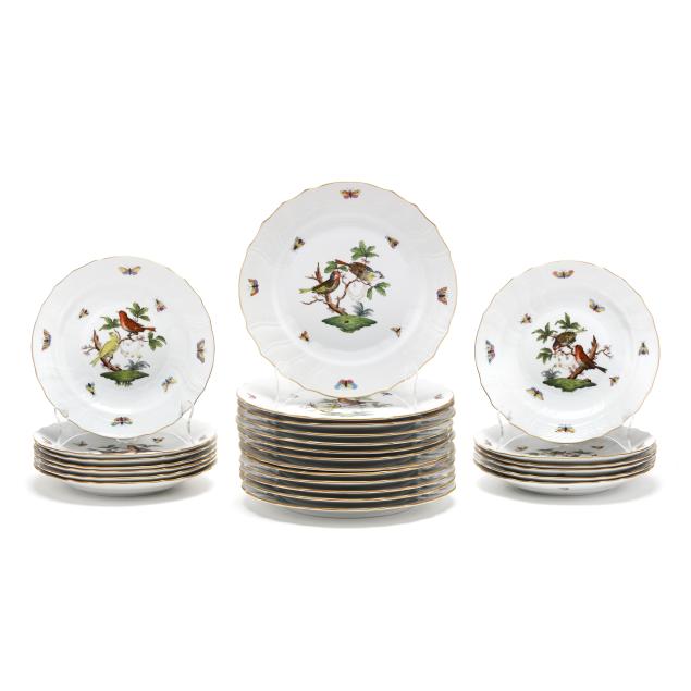 herend-26-i-rothschild-bird-i-porcelain-dinner-and-salad-plates