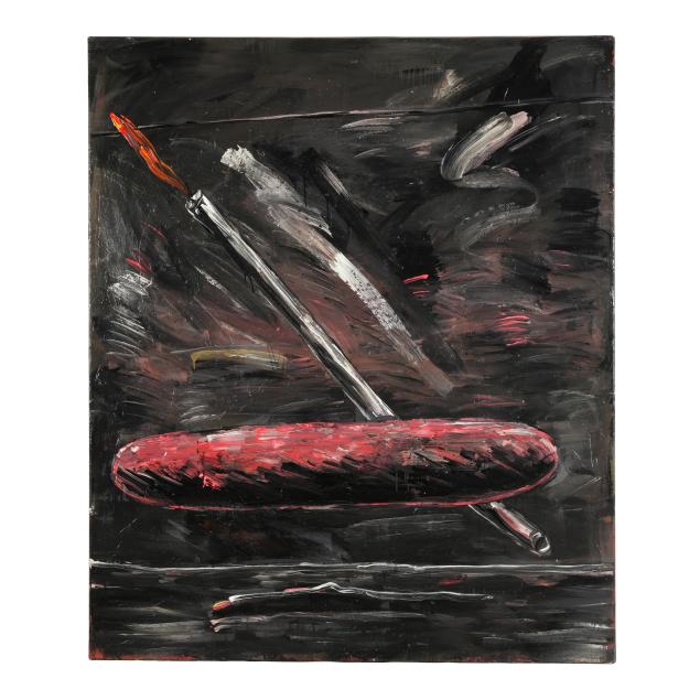 walter-dahn-german-1954-2024-i-rosa-ball-und-kerze-i