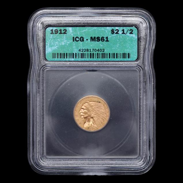 1912-2-50-gold-quarter-eagle-icg-graded-ms61