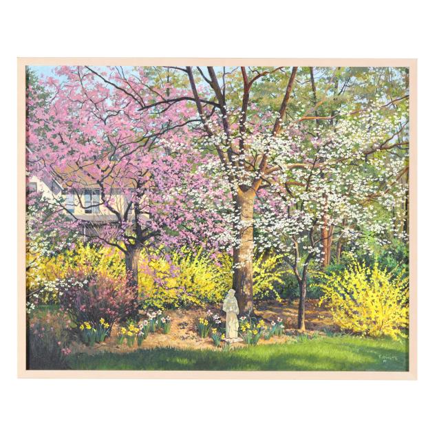 danny-robinette-nc-1954-2005-i-dogwood-judas-tree-and-st-francis-i