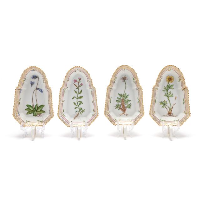 royal-copenhagen-set-of-four-i-flora-danica-i-porcelain-pickle-dishes