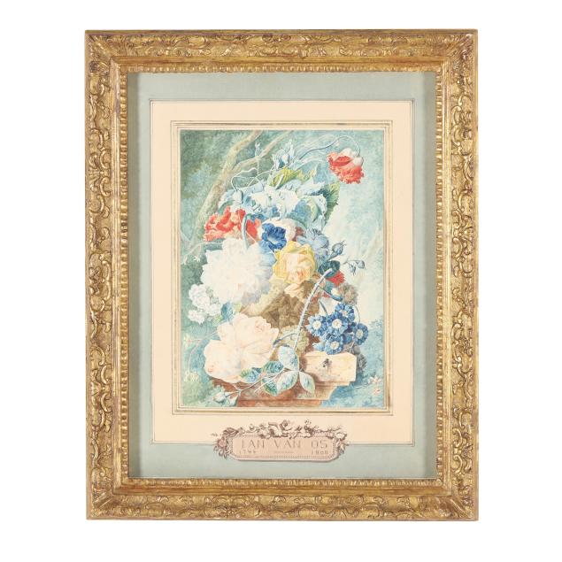 jan-van-os-dutch-1744-1808-still-life-with-flowers-in-a-wooded-landscape