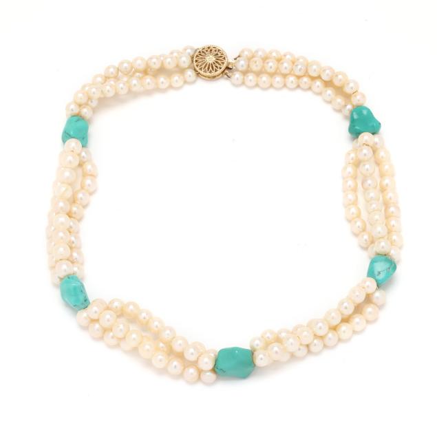 gold-pearl-and-turquoise-choker-necklace