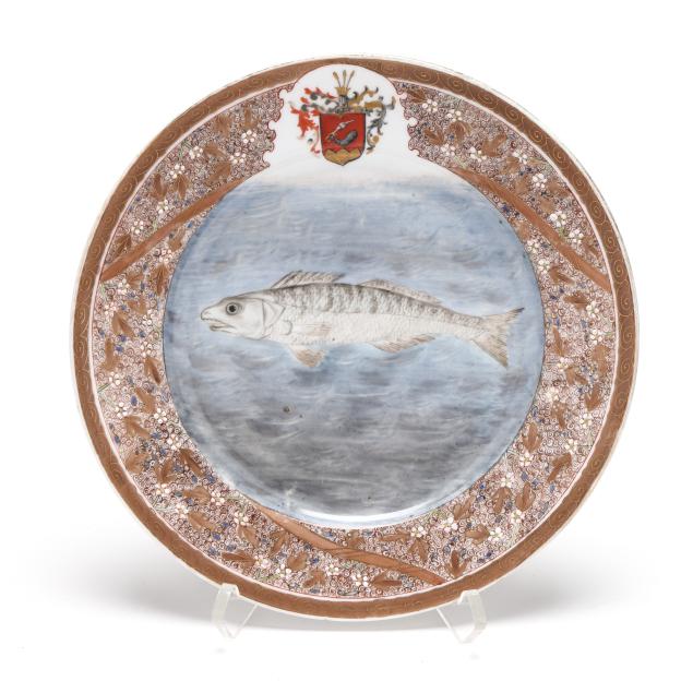 antique-romanian-porcelain-armorial-plate
