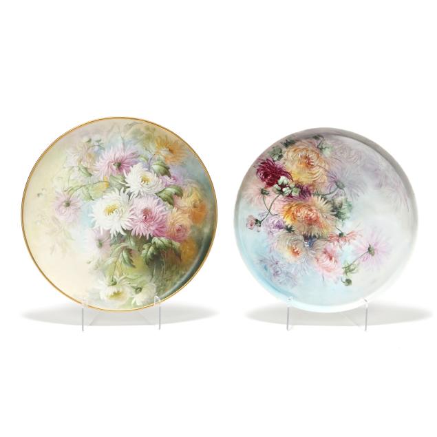 two-large-limoges-porcelain-platters-with-chrysanthemums
