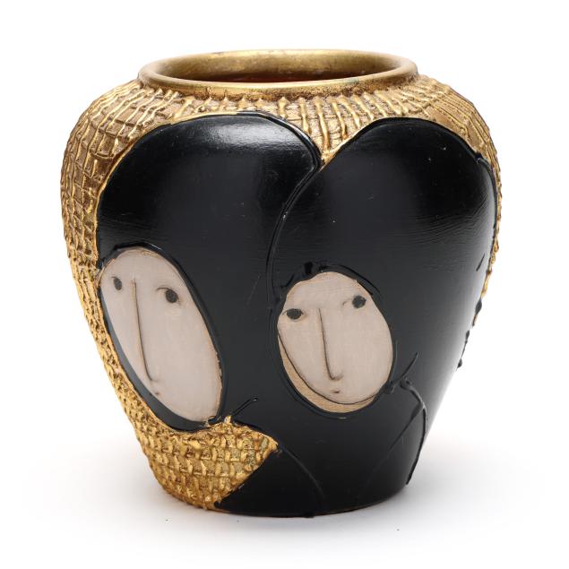 stephen-white-nc-gilt-and-painted-pottery-vase-with-two-ladies