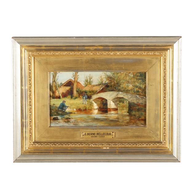 etienne-prosper-berne-bellecour-french-1838-1910-soldiers-fishing-at-a-bridge