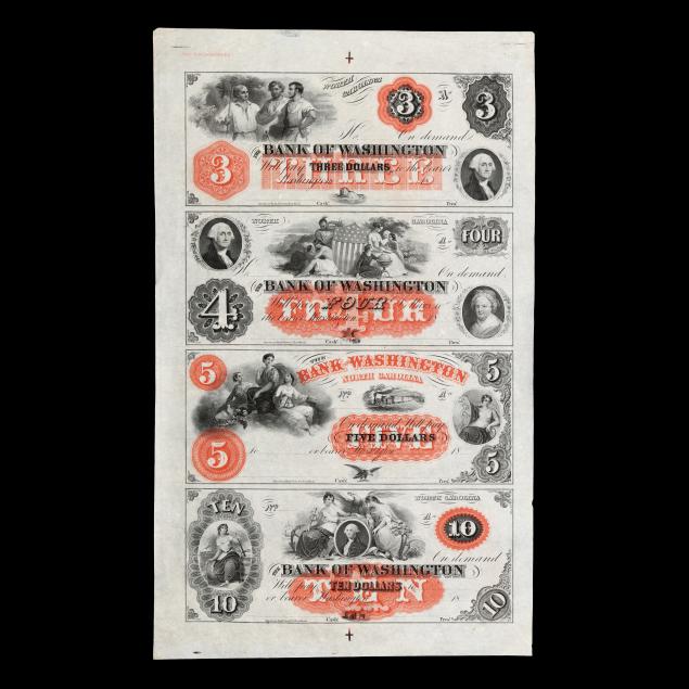 bank-of-washington-nc-uncut-sheet-of-four-4-different-notes