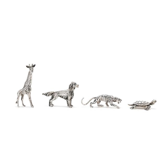 four-cartier-sterling-silver-animal-figures