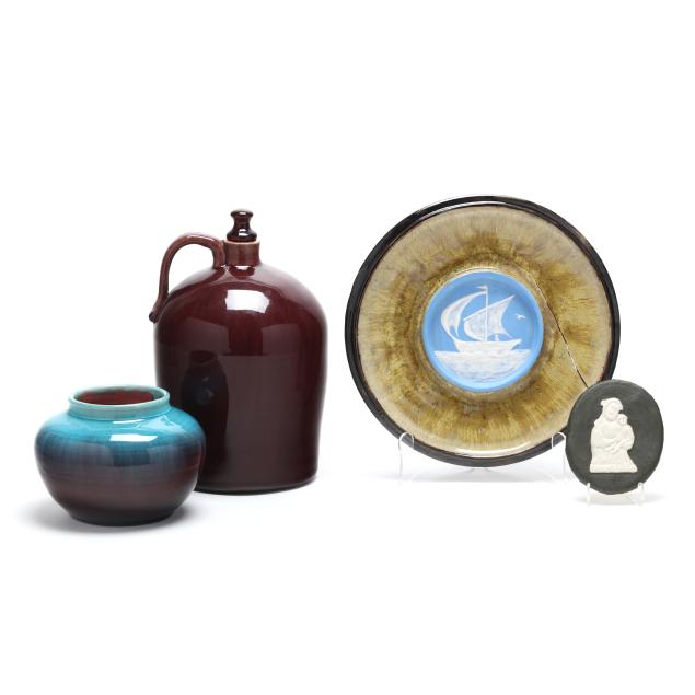 pisgah-forest-pottery-nc-1921-1962-four-art-pottery-forms