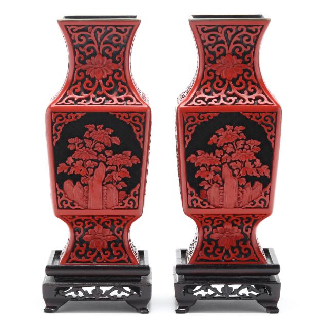 pair-of-chinese-carved-cinnabar-style-lacquer-vases