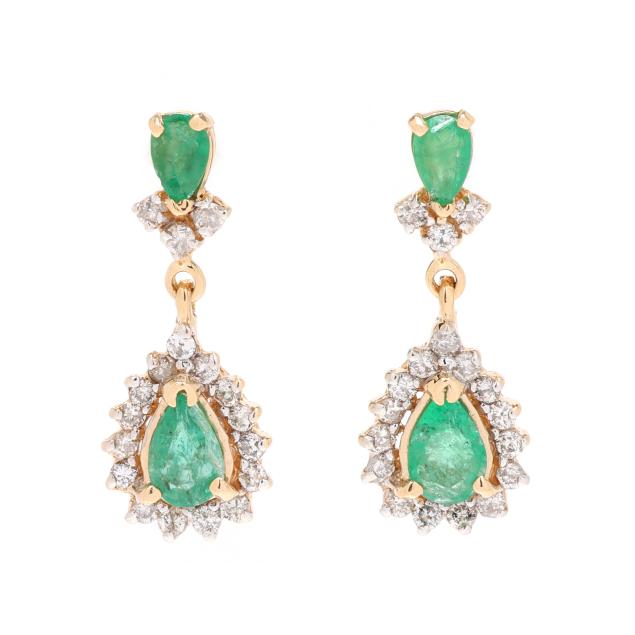 gold-diamond-and-emerald-earrings