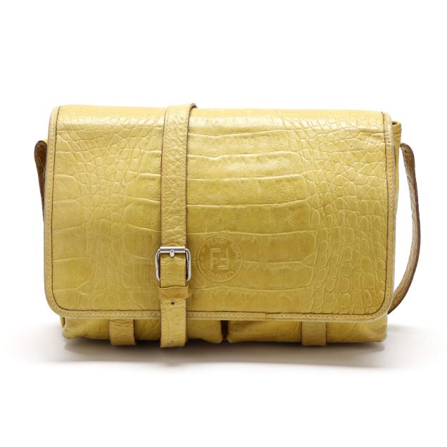 vintage-yellow-alligator-messenger-bag-fendi