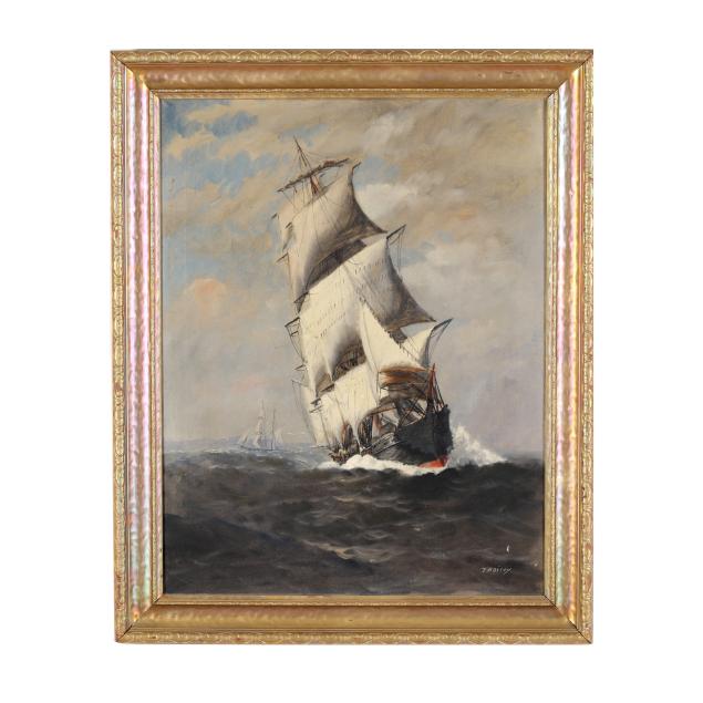 t-bailey-american-early-20th-century-sailing-ship-at-sea