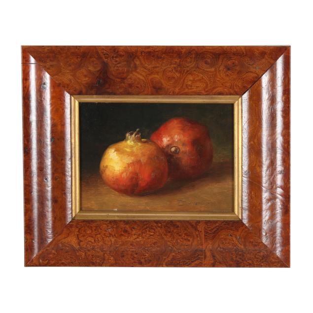 fred-smoolenaers-dutch-b-1951-still-life-painting-of-two-pomegranates