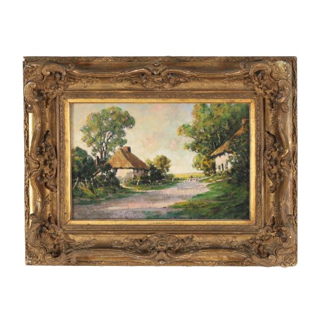 harold-goldthwait-english-1869-1932-village-scene