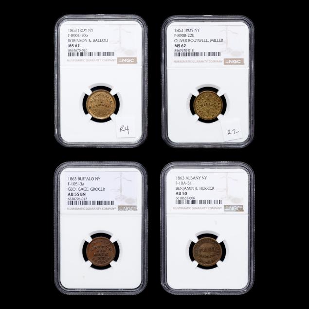 four-4-new-york-state-civil-war-era-tokens