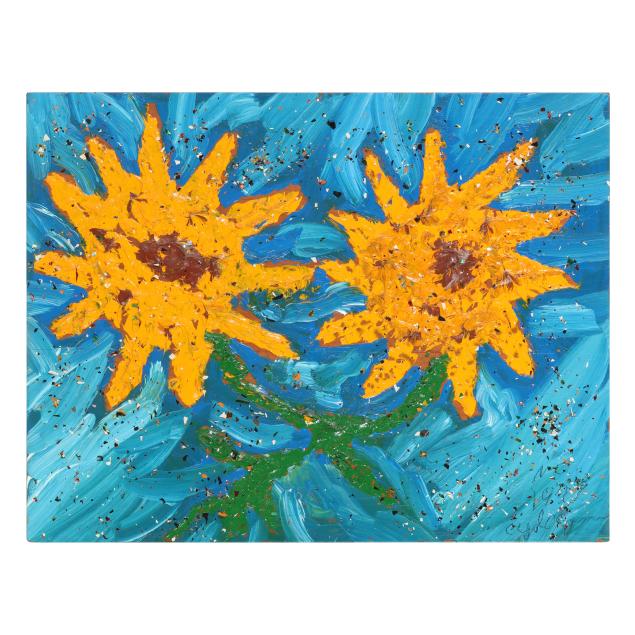 clyde-jones-nc-1938-2025-two-sunflowers