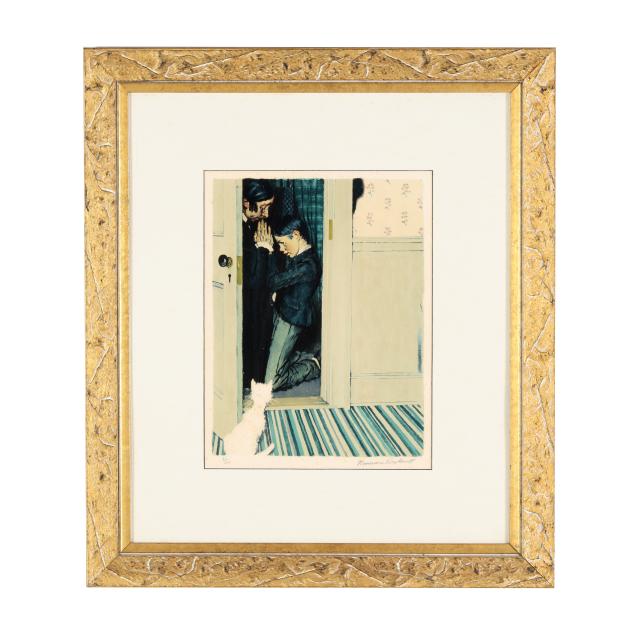 norman-rockwell-american-1894-1978-i-then-miss-watson-took-me-into-the-closet-and-prayed-i