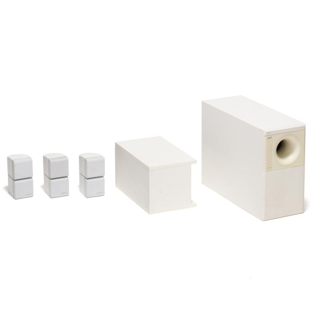 five-bose-i-acoustimass-i-white-speakers