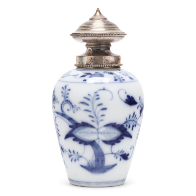 a-continental-blue-and-white-porcelain-tea-caddy-with-silver-cover