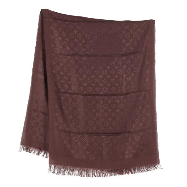 brown-silk-and-wool-i-so-shine-i-scarf-louis-vuitton