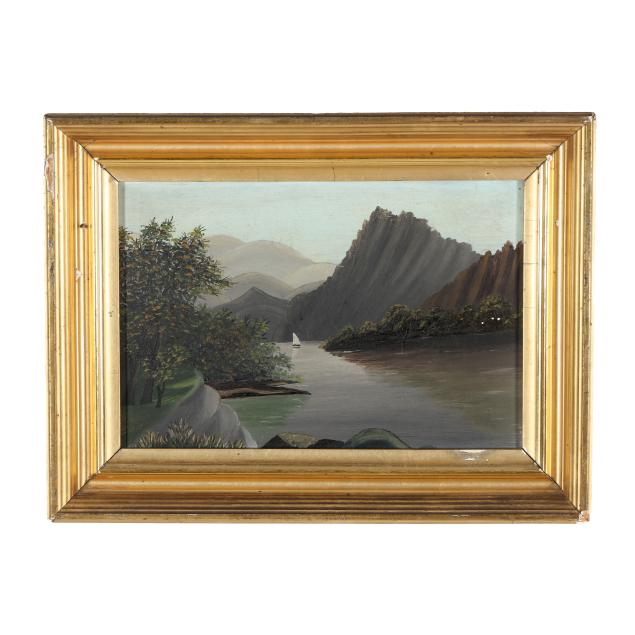 american-school-early-20th-century-landscape-with-distant-sailboat