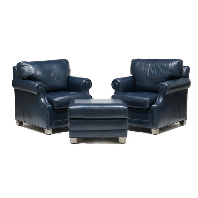 hancock-moore-pair-of-leather-club-chairs-and-ottoman