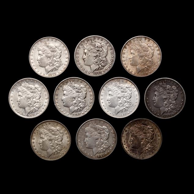ten-10-morgan-silver-dollars