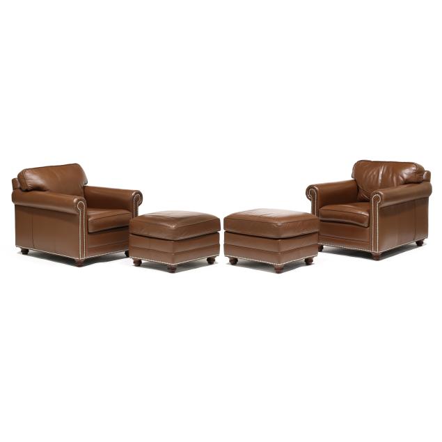 hancock-moore-pair-of-leather-club-chairs-and-ottomans