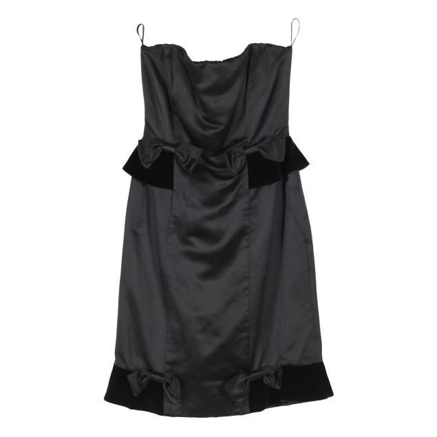 vintage-black-strapless-cocktail-dress-valentino-boutique