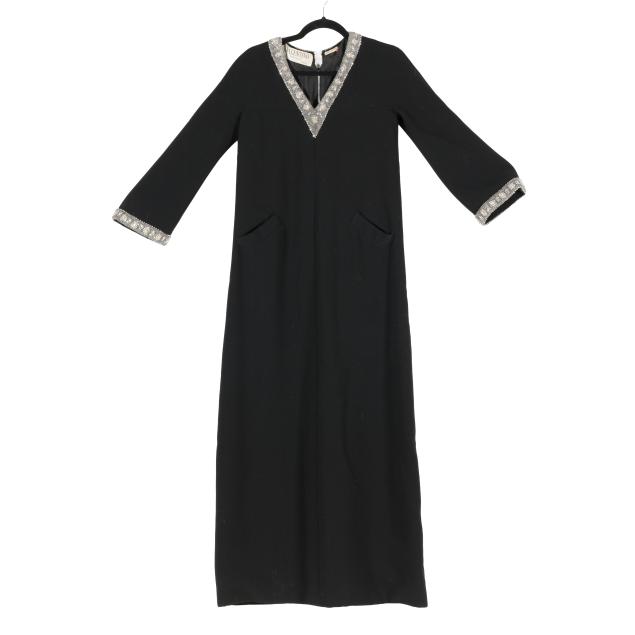 vintage-long-black-caftan-style-gown-valentino-boutique