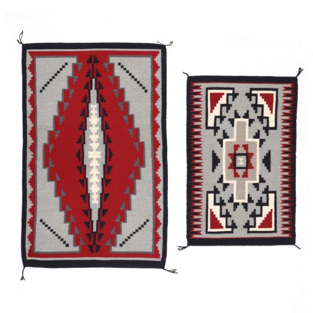 two-vintage-navajo-blanket-weavings-klagetoh-ganedo