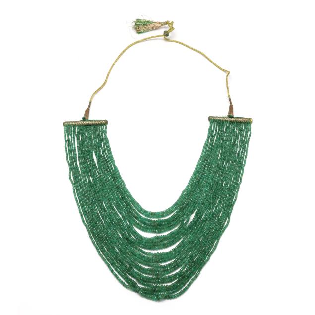 multi-strand-emerald-bead-necklace