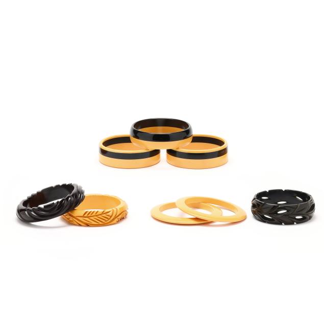 group-of-eight-bakelite-bangle-bracelets