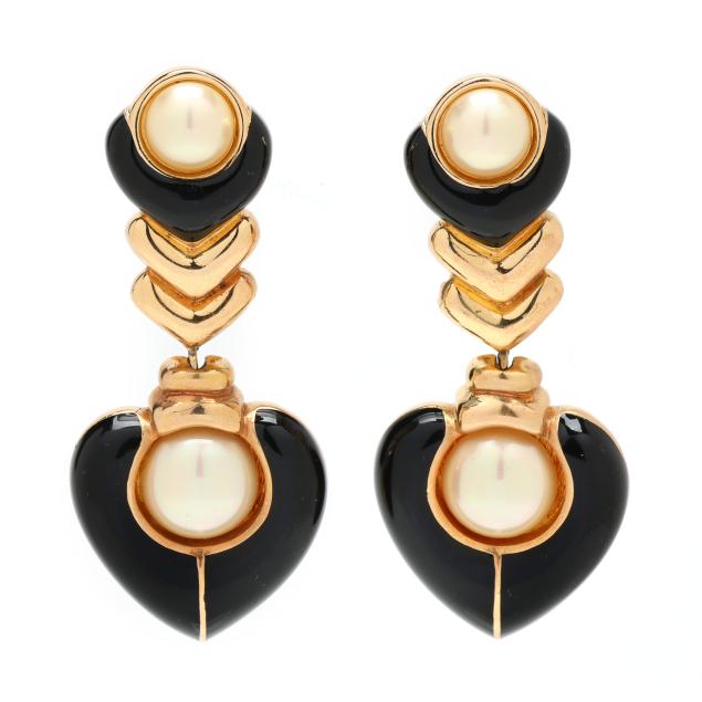 vintage-gold-tone-heart-motif-earrings-christian-dior