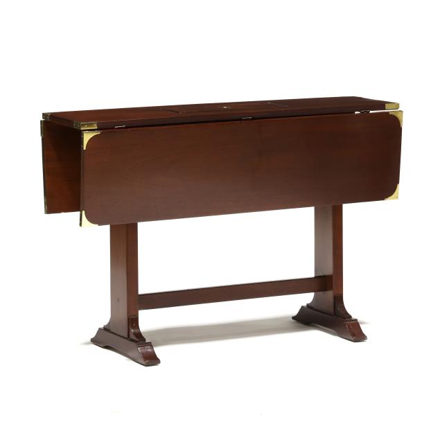 campaign-style-brass-mounted-mahogany-drop-leaf-table
