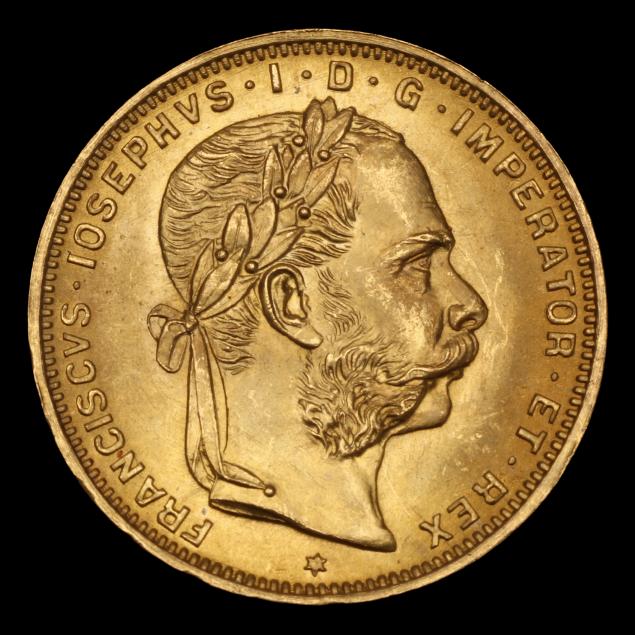 austria-8-florins-20-francs-1892-restrike