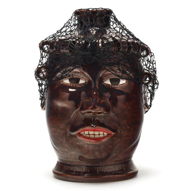 winton-rosa-eugene-sc-20th-century-face-jug-with-hairnet