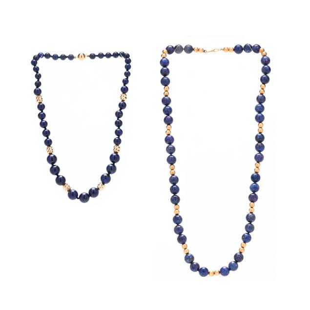 two-lapis-lazuli-bead-necklaces